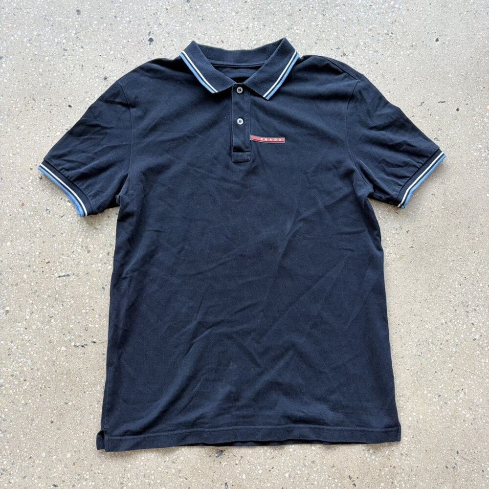 Prada Navy Cotton Summer Polo Shirt
